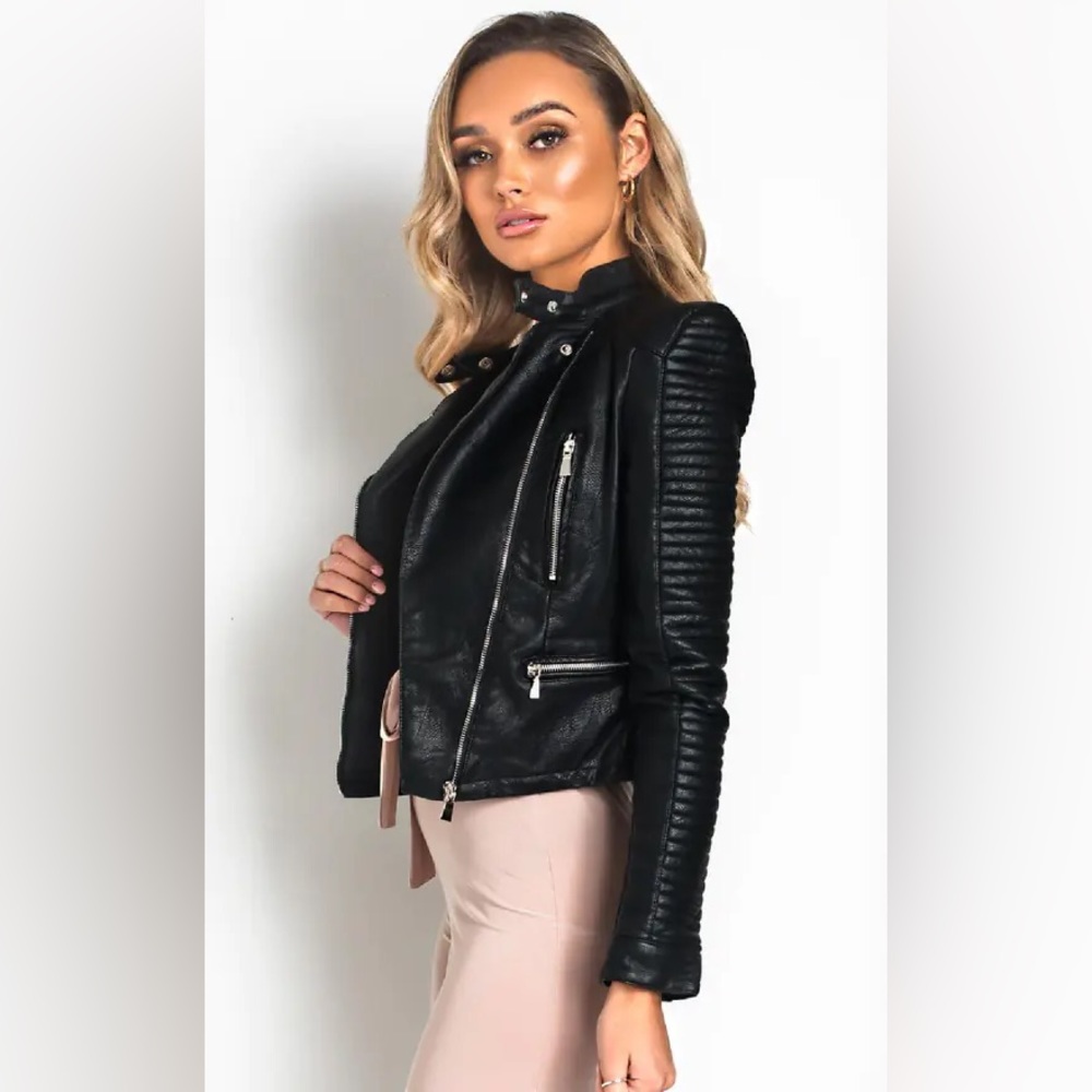 ZARA Moto Jacket Faux Leather Jacket XSmall Size 24